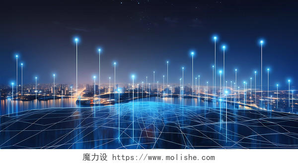新时代高效信息资源产业数据科技感动感数字化光线城市背景